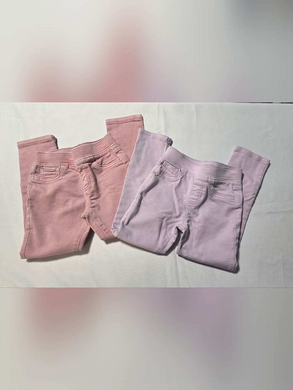 Jumping Beans Girls Denim Jeggings Bundle Lot of 2 Pink Lavender Size 6